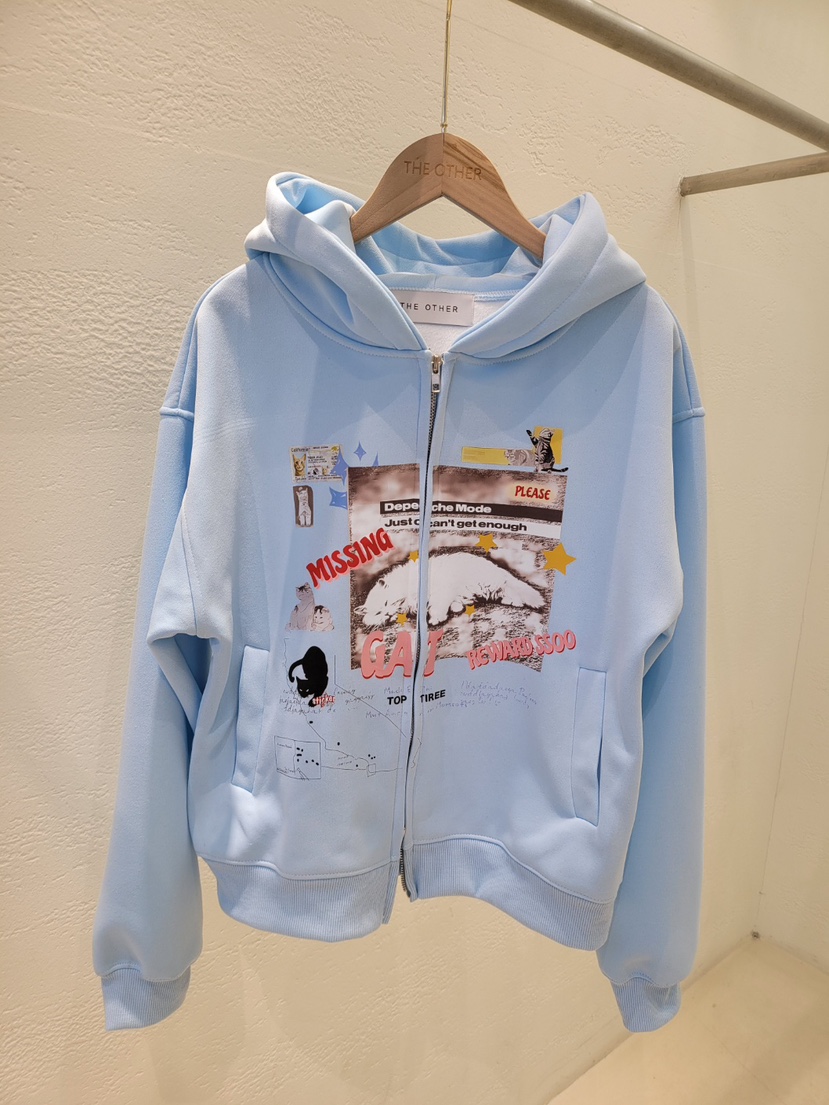 THE OTHER韓國直郵㊣女裝新款推薦時尚人氣夾克連帽衫加絨THE OTHER夾克圖色1