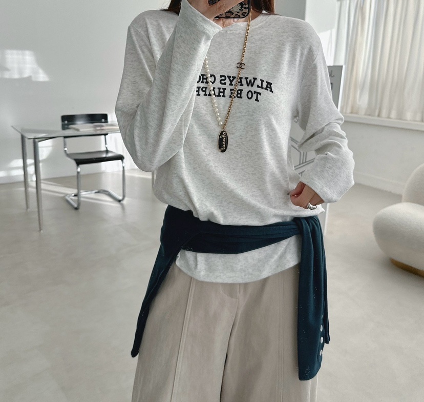 BLACKFRIDAY東大門㊣實拍女裝新款職業25秋冬休閑人氣長袖T恤BLACK FRIDAY長袖T恤圖色3