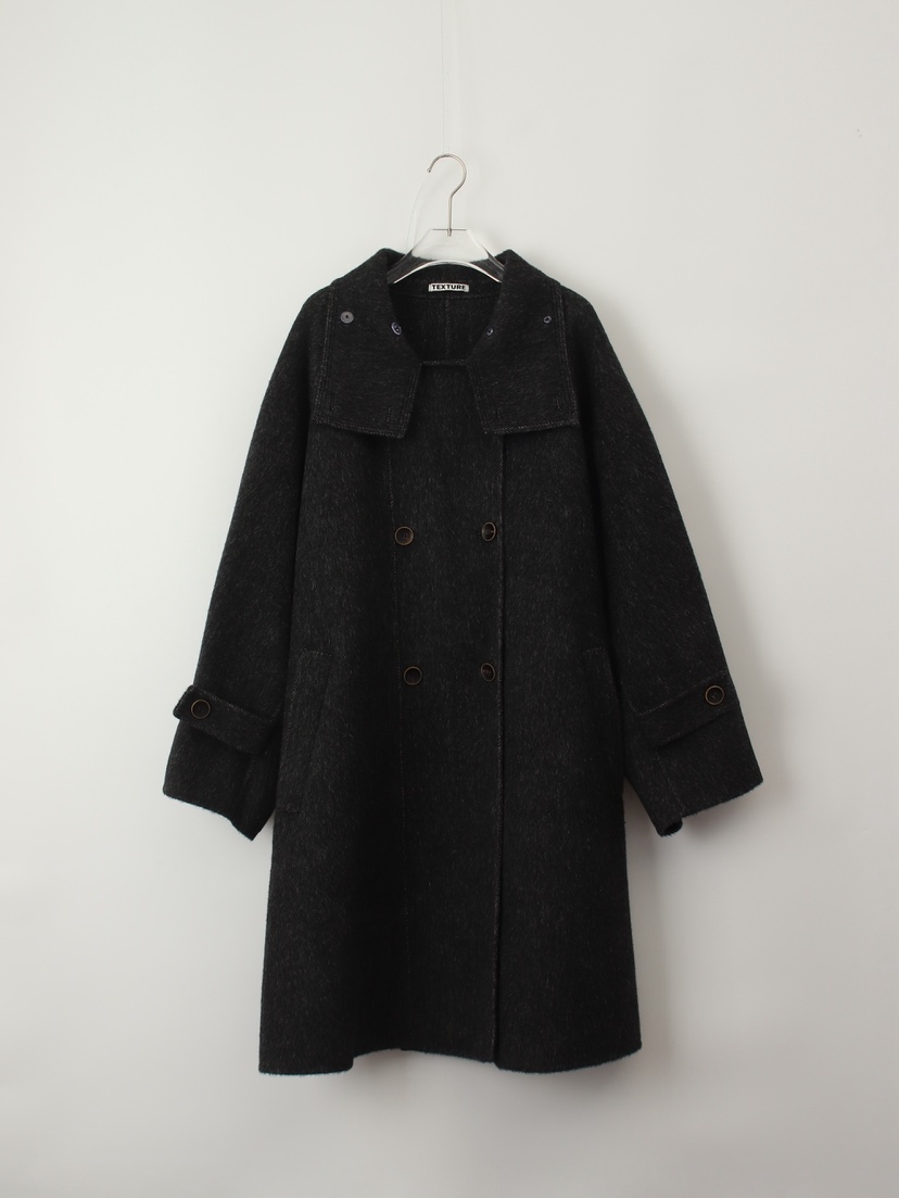 TEXTURE東大門㊣實拍女士新款時尚真品推薦休閑人氣中長款大衣TEXTURE中長款大衣圖色1墨