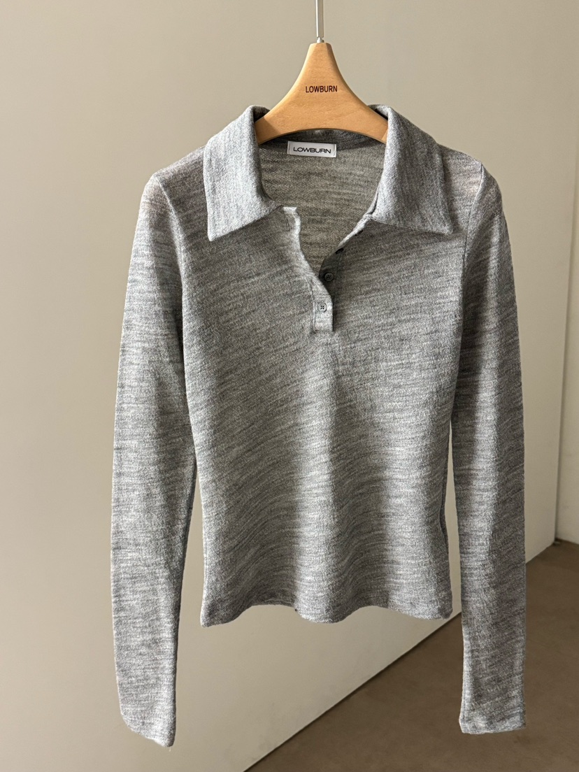 LOWBURN韓國代購㊣女士新品休閑人氣職業推薦時尚針織衫羊毛LOWBURN針織衫圖色4灰色