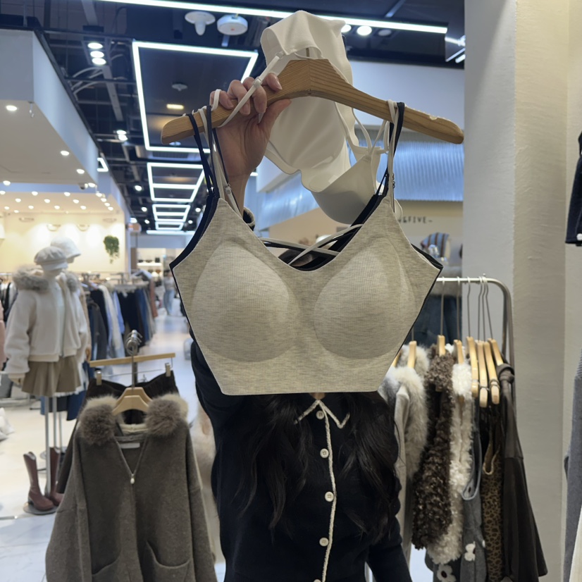 HIPTIQUE東大門㊣直郵女裝新品職業25秋冬人氣休閑吊帶背心HIPTIQUE吊帶/背心圖色2灰白