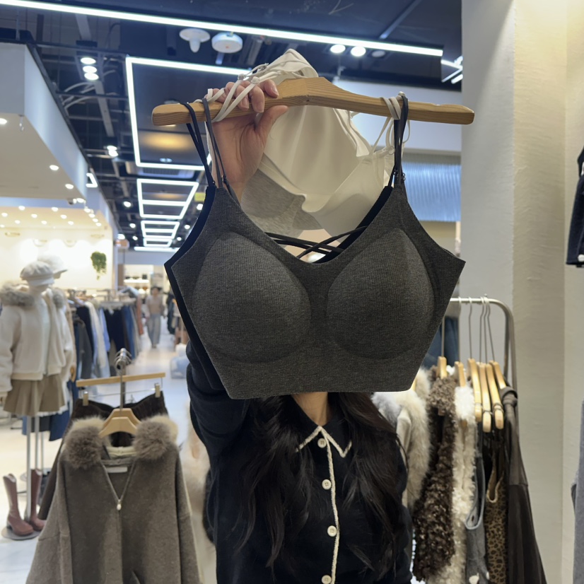 HIPTIQUE東大門㊣直郵女裝新品職業25秋冬人氣休閑吊帶背心HIPTIQUE吊帶/背心圖色3灰色