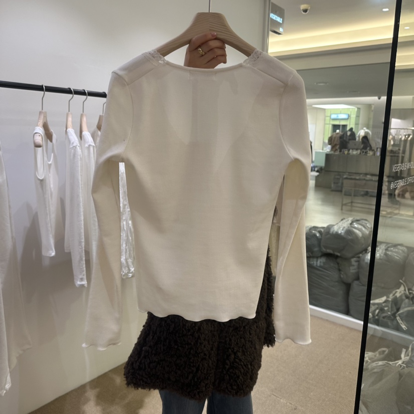 VEGETABLE東大門㊣實拍女士新款休閑真品25秋冬時尚長袖T恤VEGETABLE長袖T恤