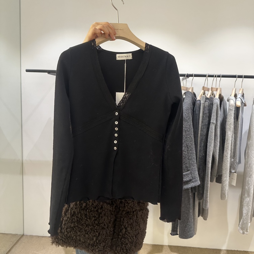 VEGETABLE東大門㊣實拍女士新款休閑真品25秋冬時尚長袖T恤VEGETABLE長袖T恤圖色2