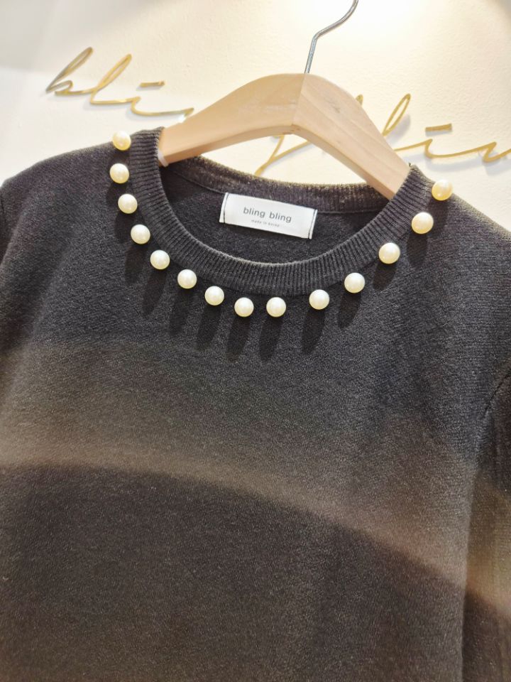 BLING BLING-S韓國代購㊣女士新款人氣25秋冬職業推薦針織衫BLING BLING-S針織衫