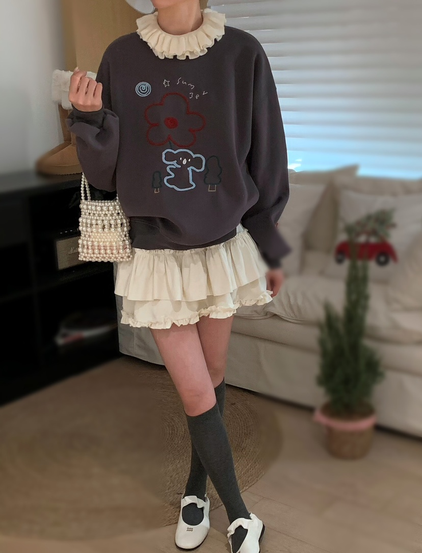 OLA東大門㊣實拍女裝新款時尚休閑推薦熱賣職業人氣真品衛衣mellor/OLA衛衣