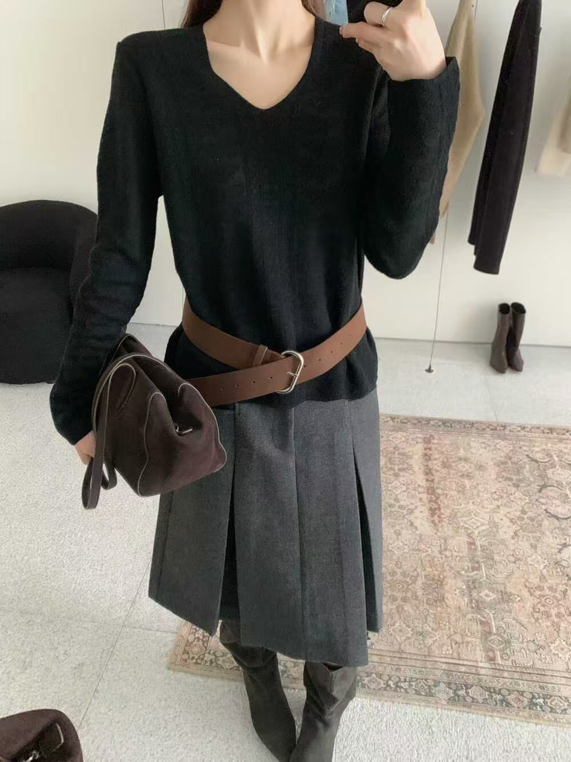 OLA東大門㊣代購女士新品熱賣25秋冬職業休閑時尚人氣針織衫mellor/OLA針織衫