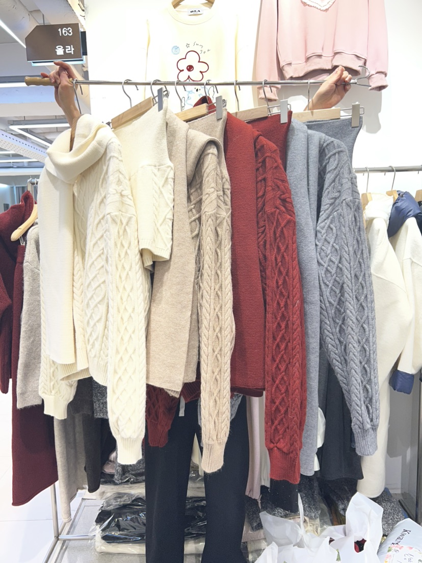 OLA韓國直郵㊣女士新款職業25秋冬真品休閑人氣套裝三件套圍巾mellor/OLA套裝