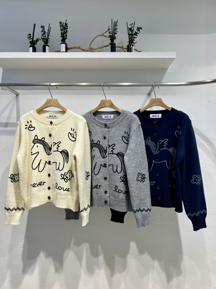 OLA韓國代購㊣女士新品時尚真品推薦人氣職業熱賣25秋冬針織衫mellor/OLA針織衫