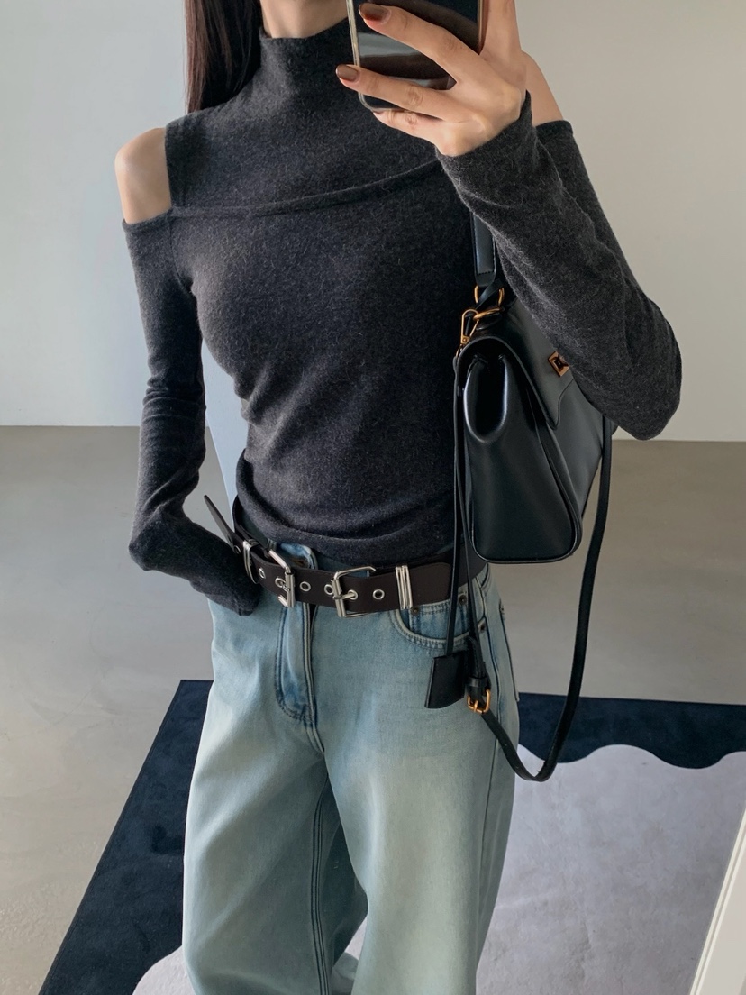 VERANDA韓國代購㊣女裝新品25秋冬職業時尚休閑真品長袖T恤VERANDA長袖T恤