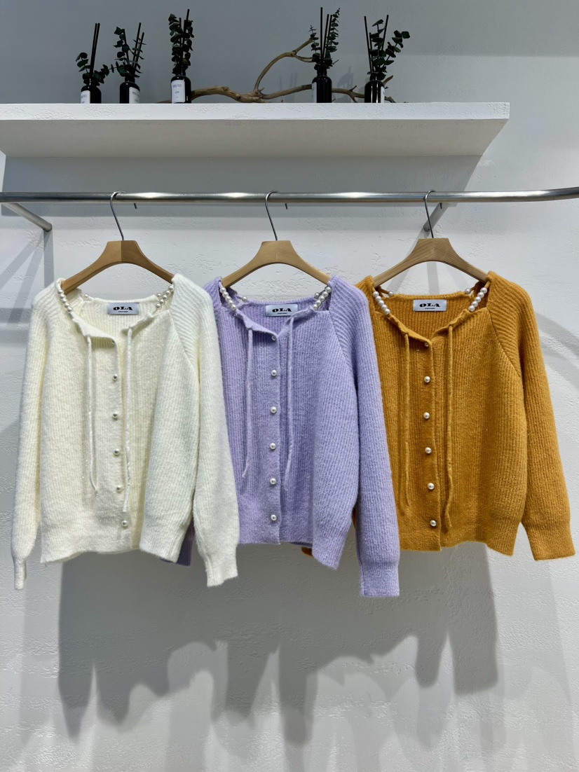 OLA韓國直郵㊣女裝新款時尚熱賣職業休閑25秋冬推薦人氣針織衫mellor/OLA針織衫