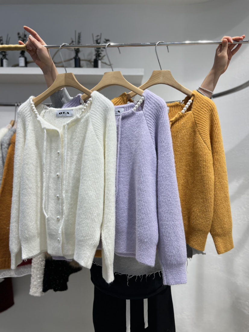 OLA韓國直郵㊣女裝新款時尚熱賣職業休閑25秋冬推薦人氣針織衫mellor/OLA針織衫