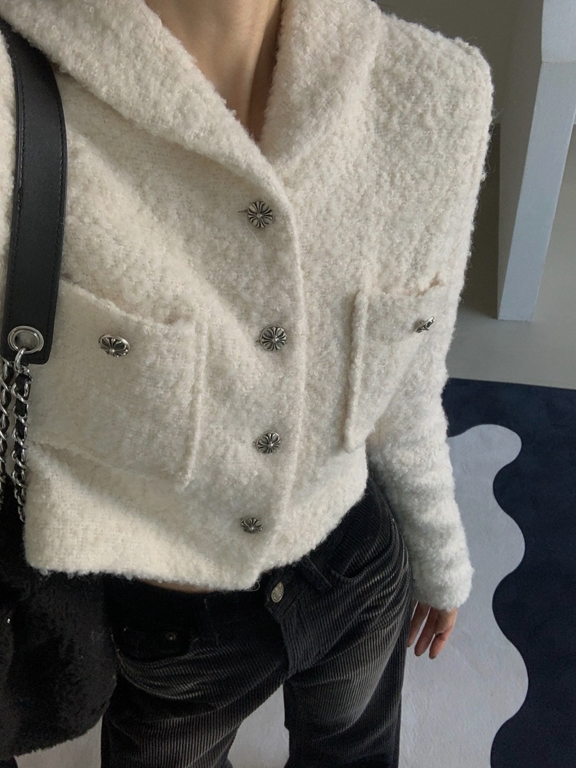 VERANDA東大門㊣直郵女士新款推薦休閑熱賣真品夾克粗花呢羊毛VERANDA夾克