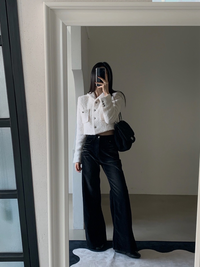 VERANDA東大門㊣直郵女士新款推薦休閑熱賣真品夾克粗花呢羊毛VERANDA夾克