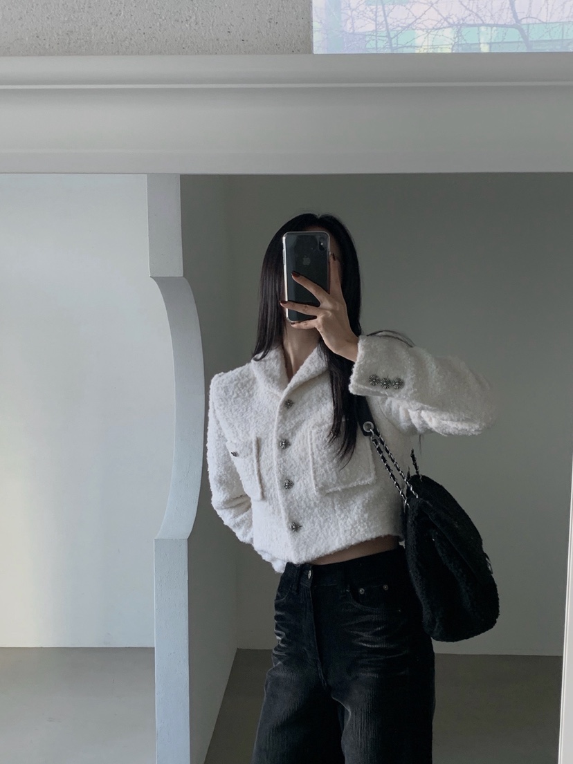 VERANDA東大門㊣直郵女士新款推薦休閑熱賣真品夾克粗花呢羊毛VERANDA夾克