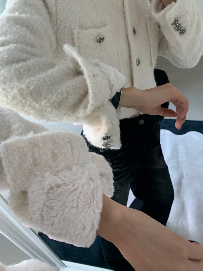 VERANDA東大門㊣直郵女士新款推薦休閑熱賣真品夾克粗花呢羊毛VERANDA夾克