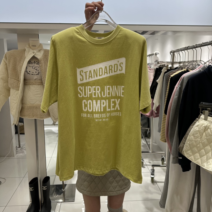 JENNIE東大門㊣實拍女士新款真品熱賣25秋冬職業人氣時尚T恤JENNIE/VENEFITT恤圖色2