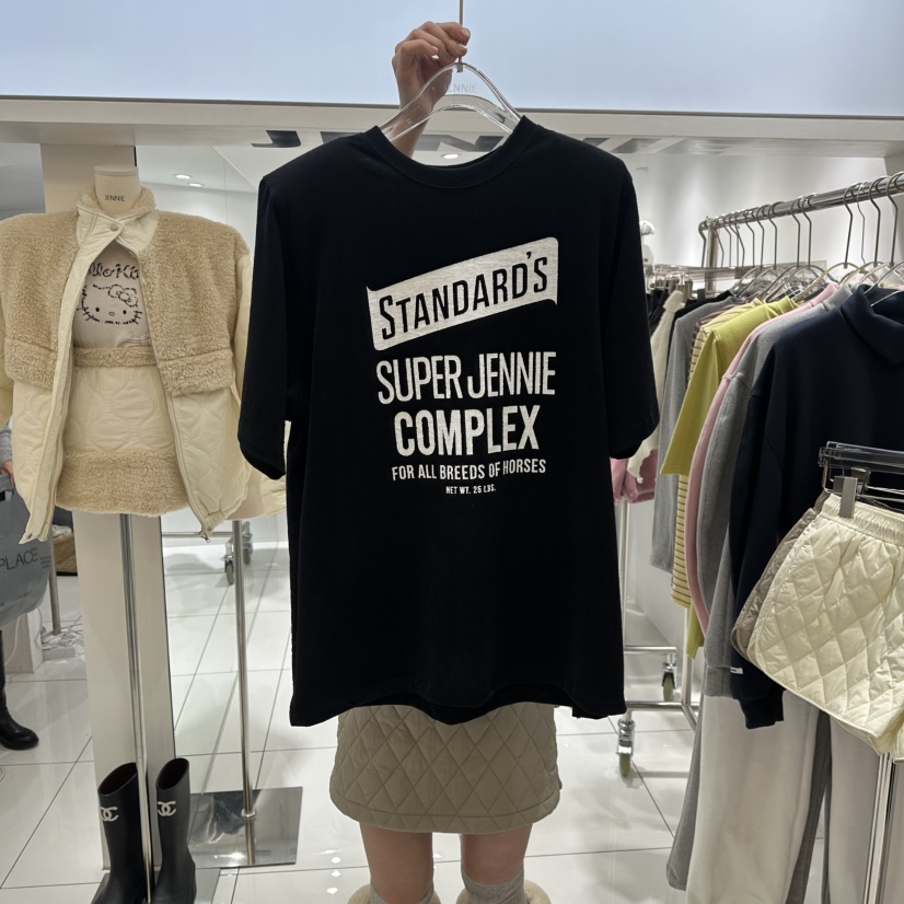 JENNIE東大門㊣實拍女士新款真品熱賣25秋冬職業人氣時尚T恤JENNIE/VENEFITT恤圖色3