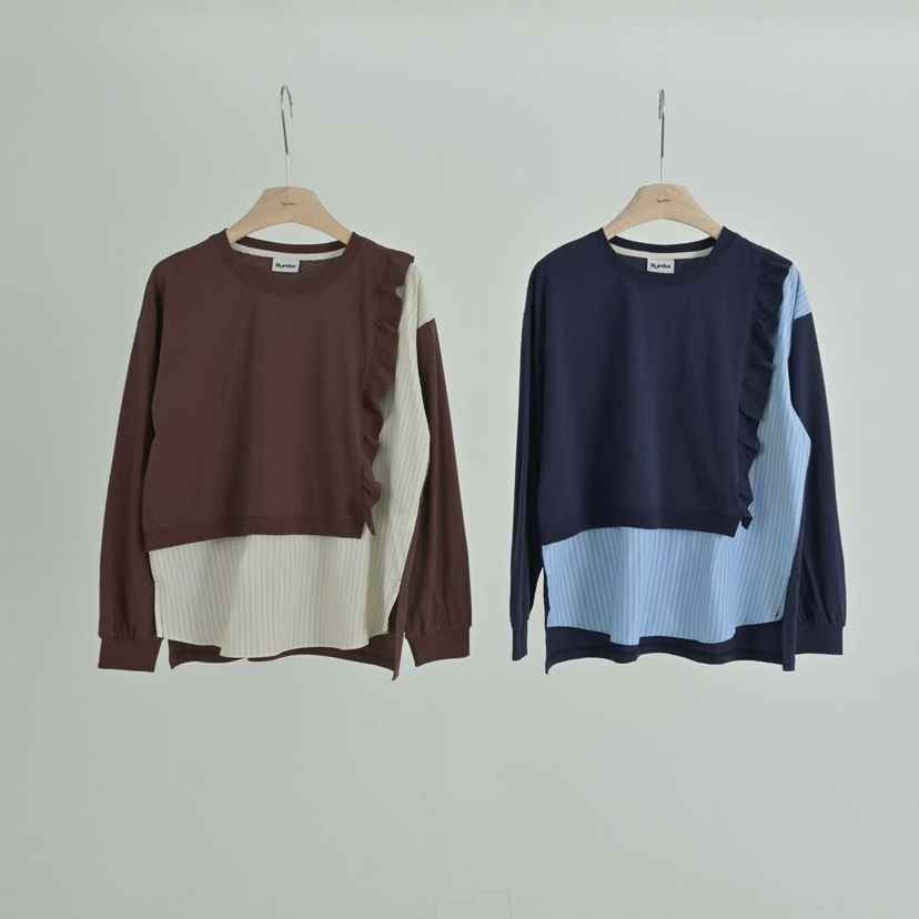 RUMBA東大門㊣直郵女裝新品25秋冬人氣真品職業推薦長袖T恤RUMBA長袖T恤