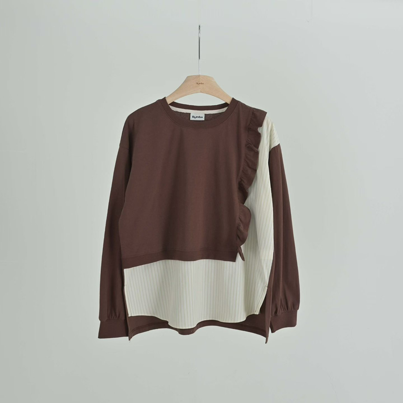 RUMBA東大門㊣直郵女裝新品25秋冬人氣真品職業推薦長袖T恤RUMBA長袖T恤圖色2