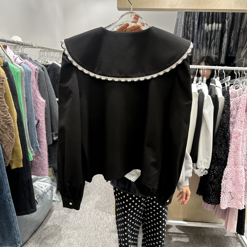 NAPKIN東大門㊣直郵女士新款推薦熱賣25秋冬真品襯衫蕾絲衫NAPKIN襯衫/蕾絲衫