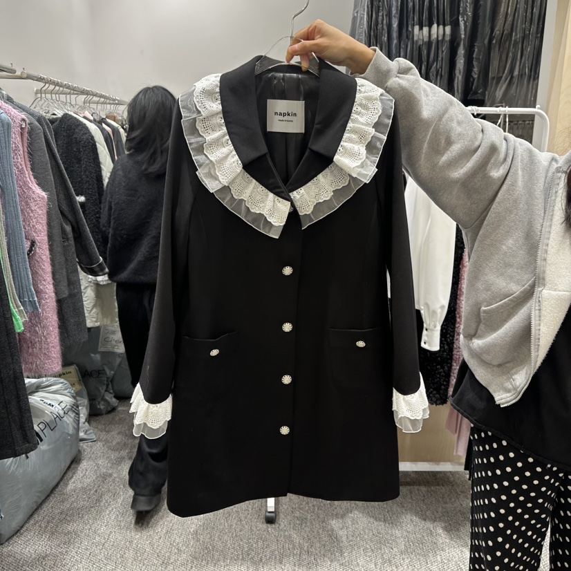 NAPKIN東大門㊣直郵女裝新款熱賣職業25秋冬人氣真品時尚夾克NAPKIN夾克圖色1