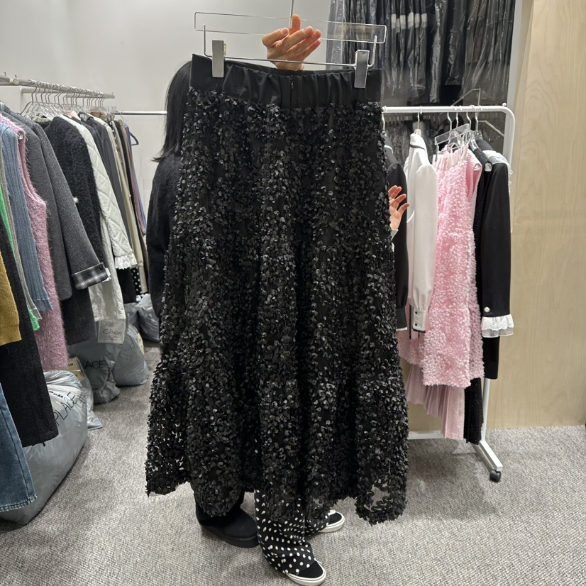 NAPKIN韓國代購㊣女士新品人氣真品25秋冬時尚熱賣休閑長裙NAPKIN長裙