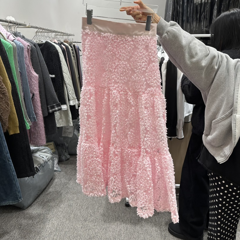 NAPKIN韓國代購㊣女士新品人氣真品25秋冬時尚熱賣休閑長裙NAPKIN長裙圖色1