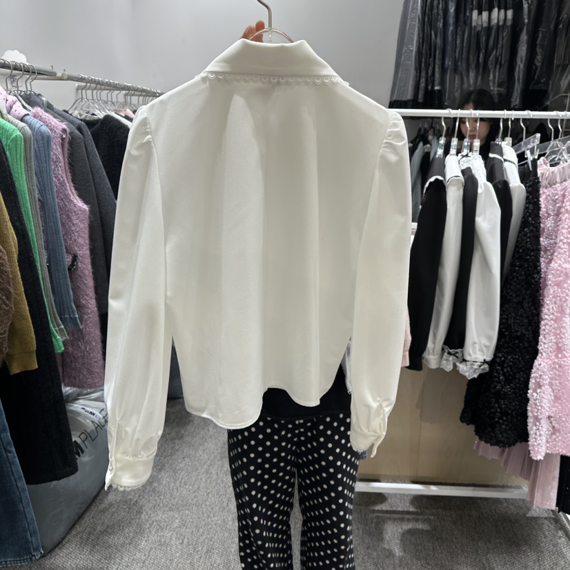 NAPKIN東大門㊣代購女裝新品熱賣職業真品休閑25秋冬襯衫蕾絲衫NAPKIN襯衫/蕾絲衫