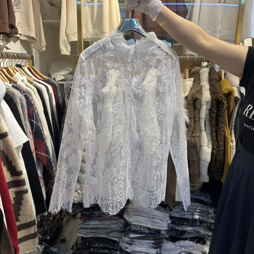 COCO HOLIC東大門㊣代購女裝新款推薦熱賣職業襯衫蕾絲衫蕾絲COCO HOLIC襯衫/蕾絲衫