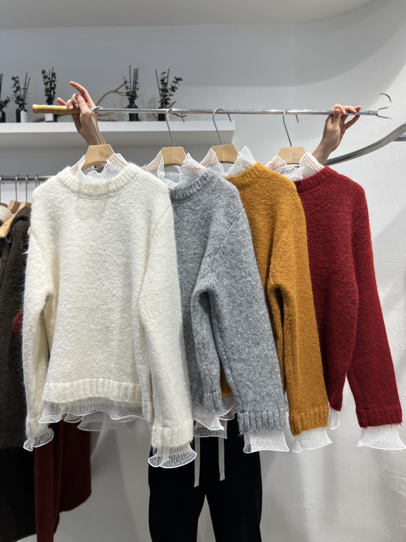 OLA東大門㊣直郵女士新款職業人氣休閑25秋冬真品時尚針織衫mellor/OLA針織衫