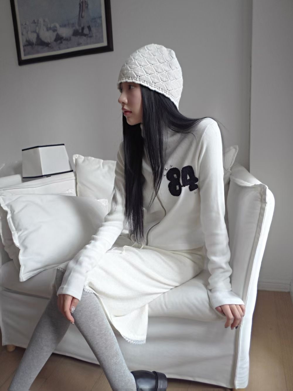 HIDDENHILLS東大門㊣直郵女裝新品時尚人氣真品休閑針織衫拉鏈HIDDENHILLS針織衫