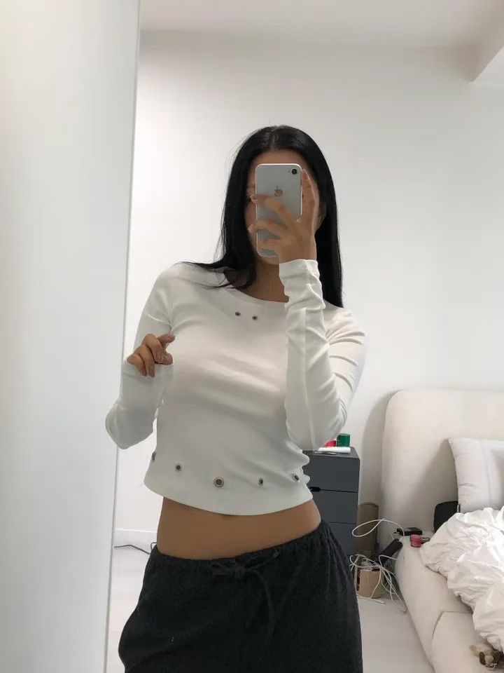 HIDDENHILLS韓國直郵㊣女士新品真品推薦熱賣職業休閑長袖T恤HIDDENHILLS長袖T恤