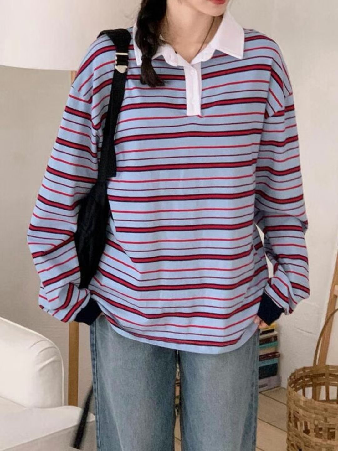 HIDDENHILLS韓國代購㊣女士新品熱賣休閑25秋冬人氣長袖T恤HIDDENHILLS長袖T恤圖色2