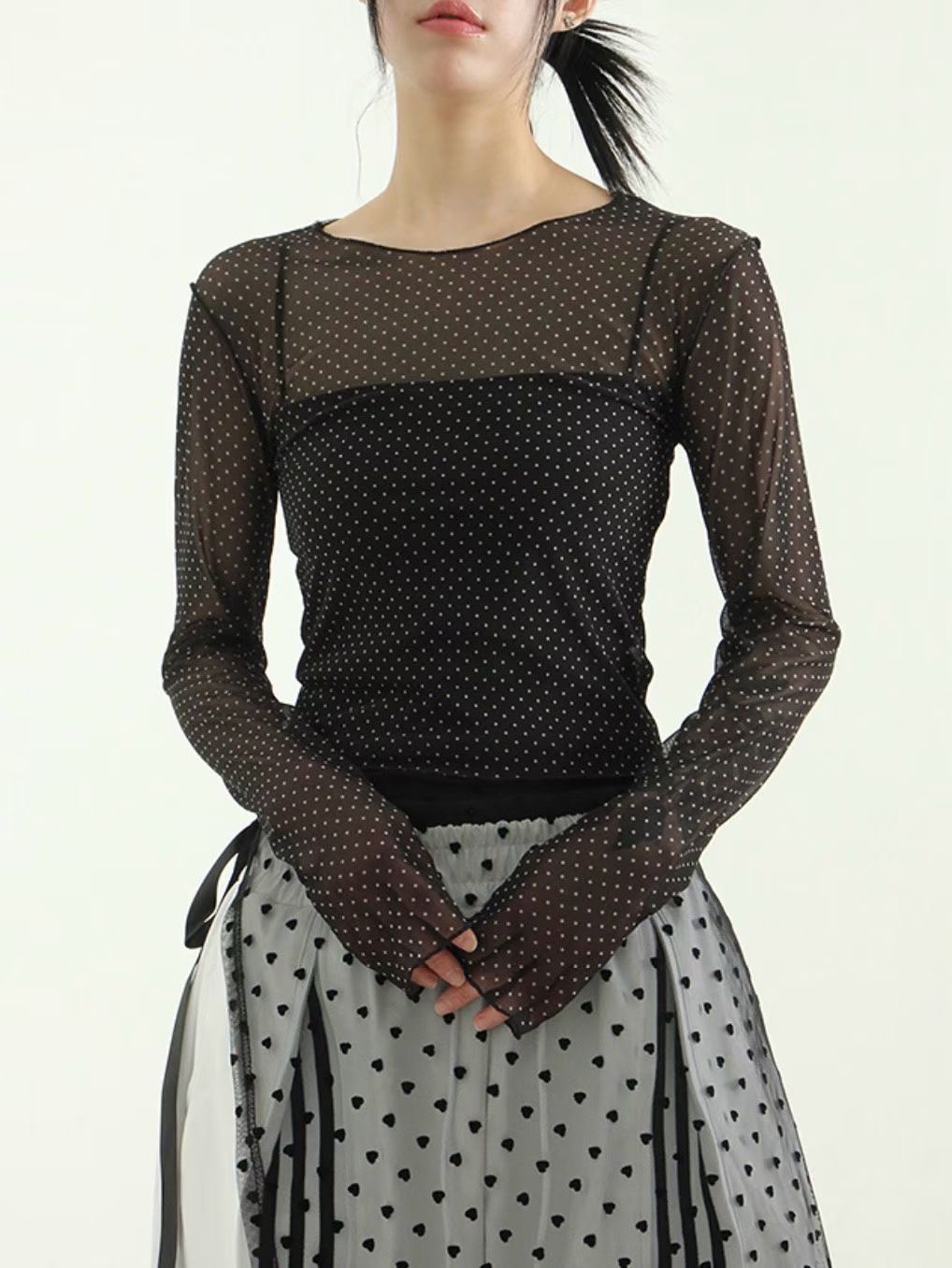 HIDDENHILLS東大門㊣直郵女士新品熱賣時尚推薦人氣長袖T恤HIDDENHILLS長袖T恤