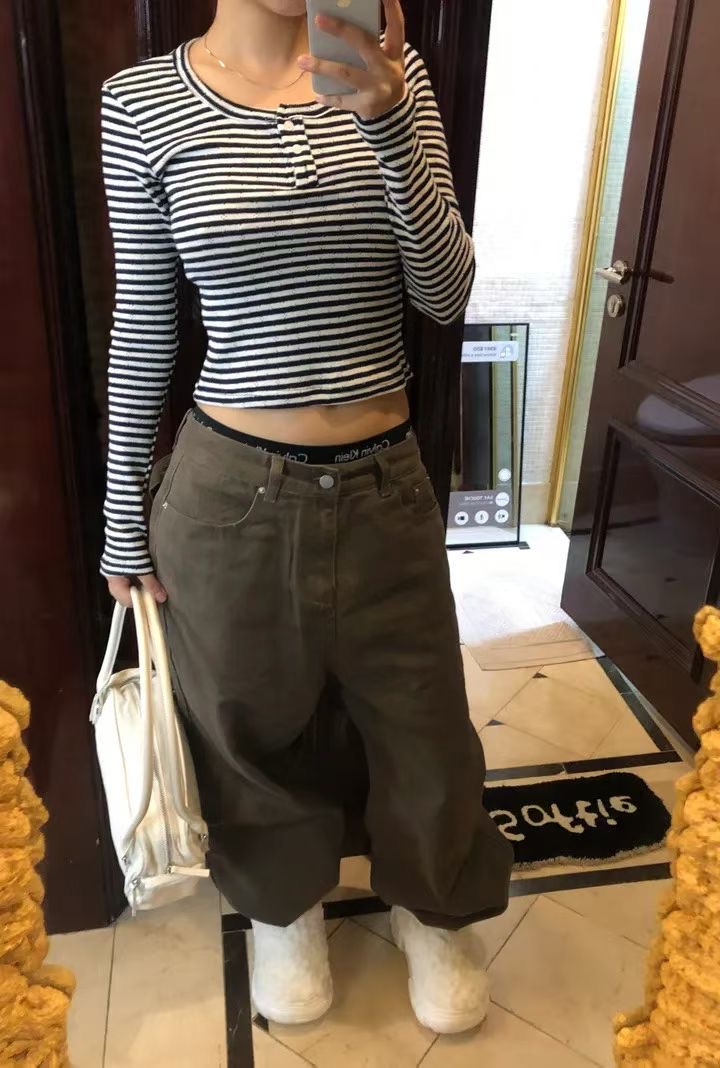 HIDDENHILLS東大門㊣代購女裝新品人氣25秋冬熱賣推薦長袖T恤HIDDENHILLS長袖T恤