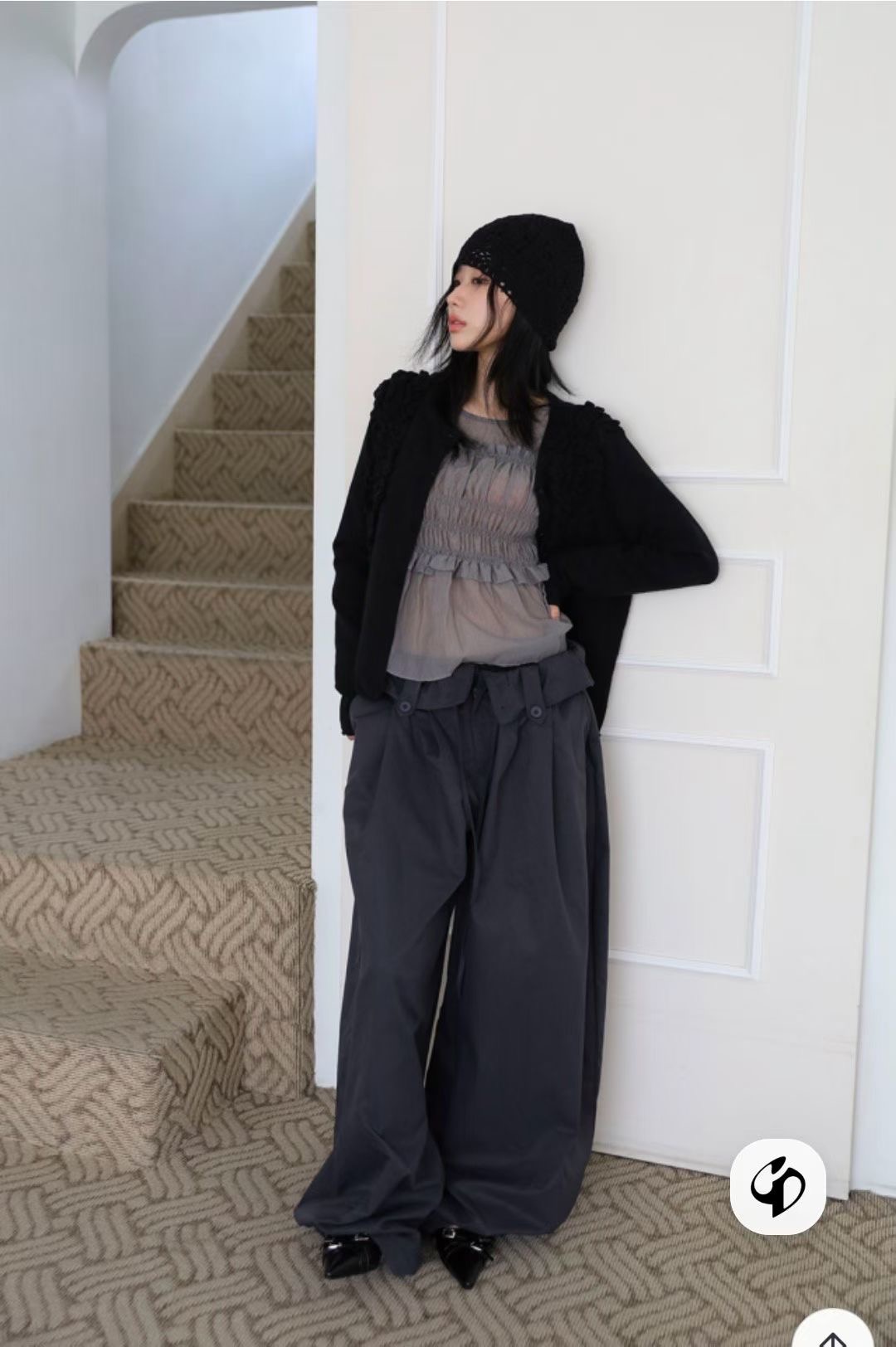 LOUNGE VERA韓國代購㊣女士新品人氣真品休閑時尚襯衫蕾絲衫LOUNGE VERA-2件訂襯衫/蕾絲衫