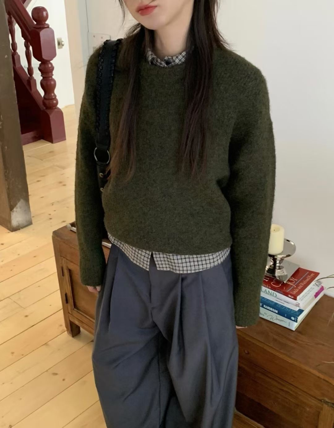 ALL OF US韓國代購㊣女士新品休閑25秋冬時尚真品推薦毛衣ALL OF US毛衣圖色2