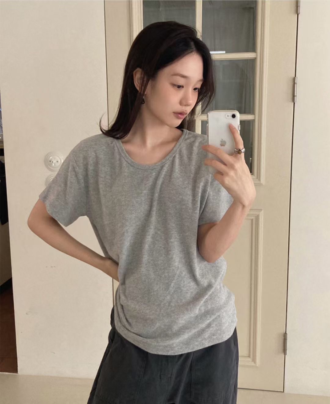 ALL OF US韓國直郵㊣女士新品休閑人氣時尚職業25秋冬T恤ALL OF UST恤圖色1