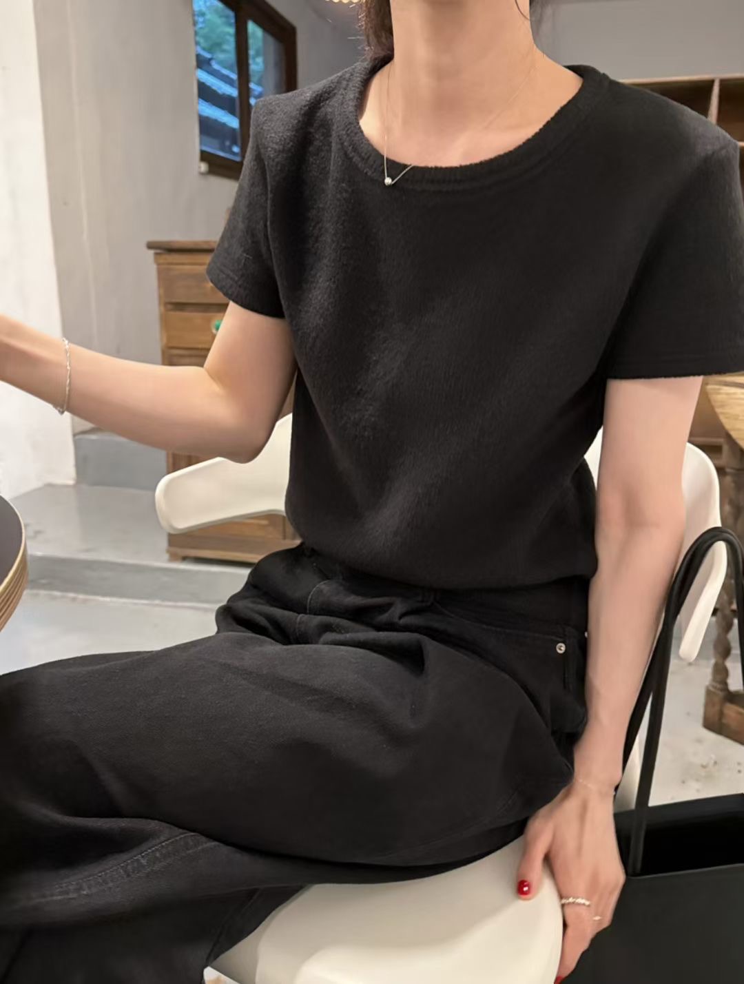 ALL OF US東大門㊣直郵女士新品人氣真品休閑職業推薦T恤ALL OF UST恤圖色2