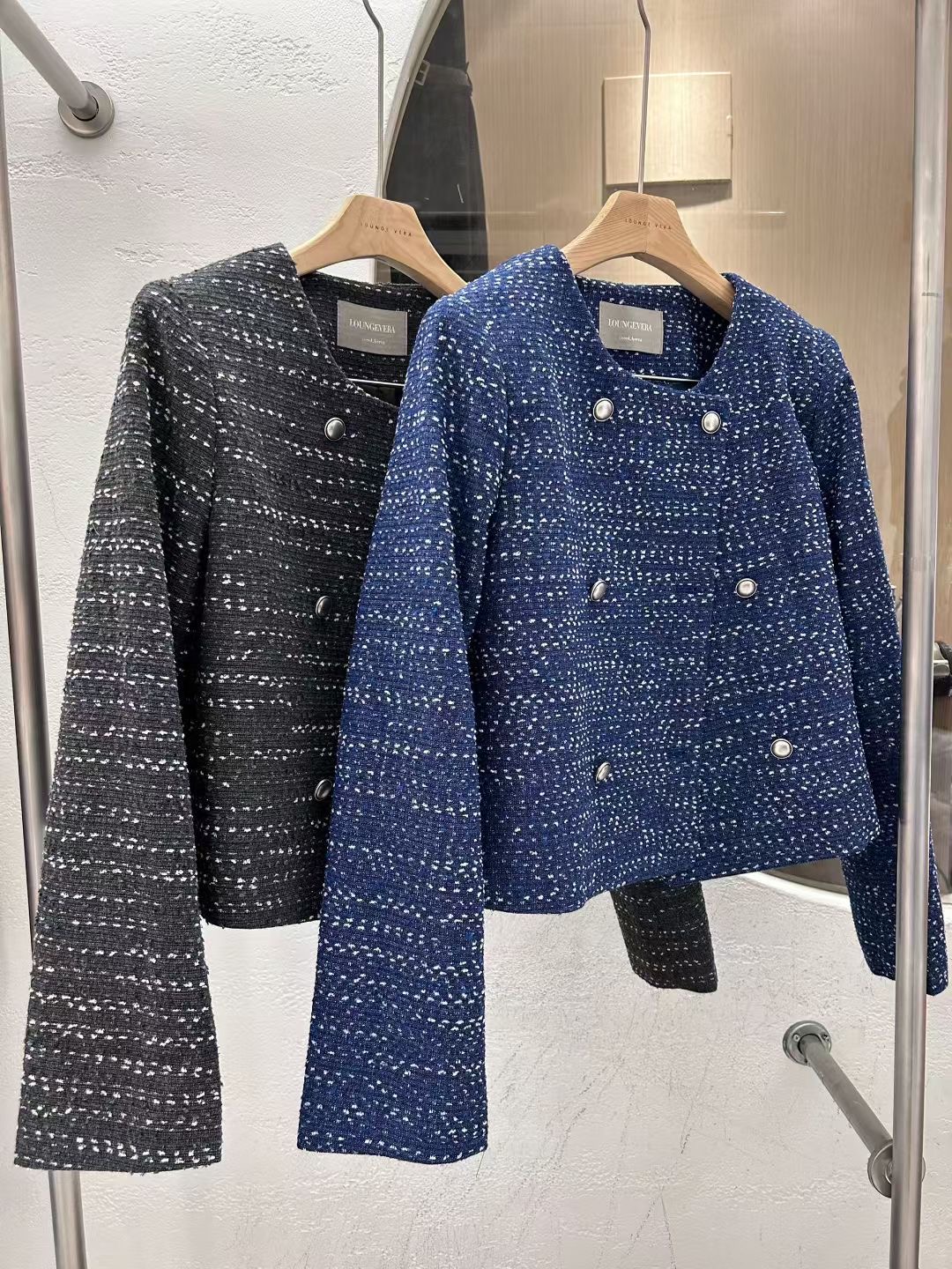 LOUNGE VERA東大門㊣直郵女裝新品休閑推薦25秋冬夾克雙層LOUNGE VERA-2件訂夾克