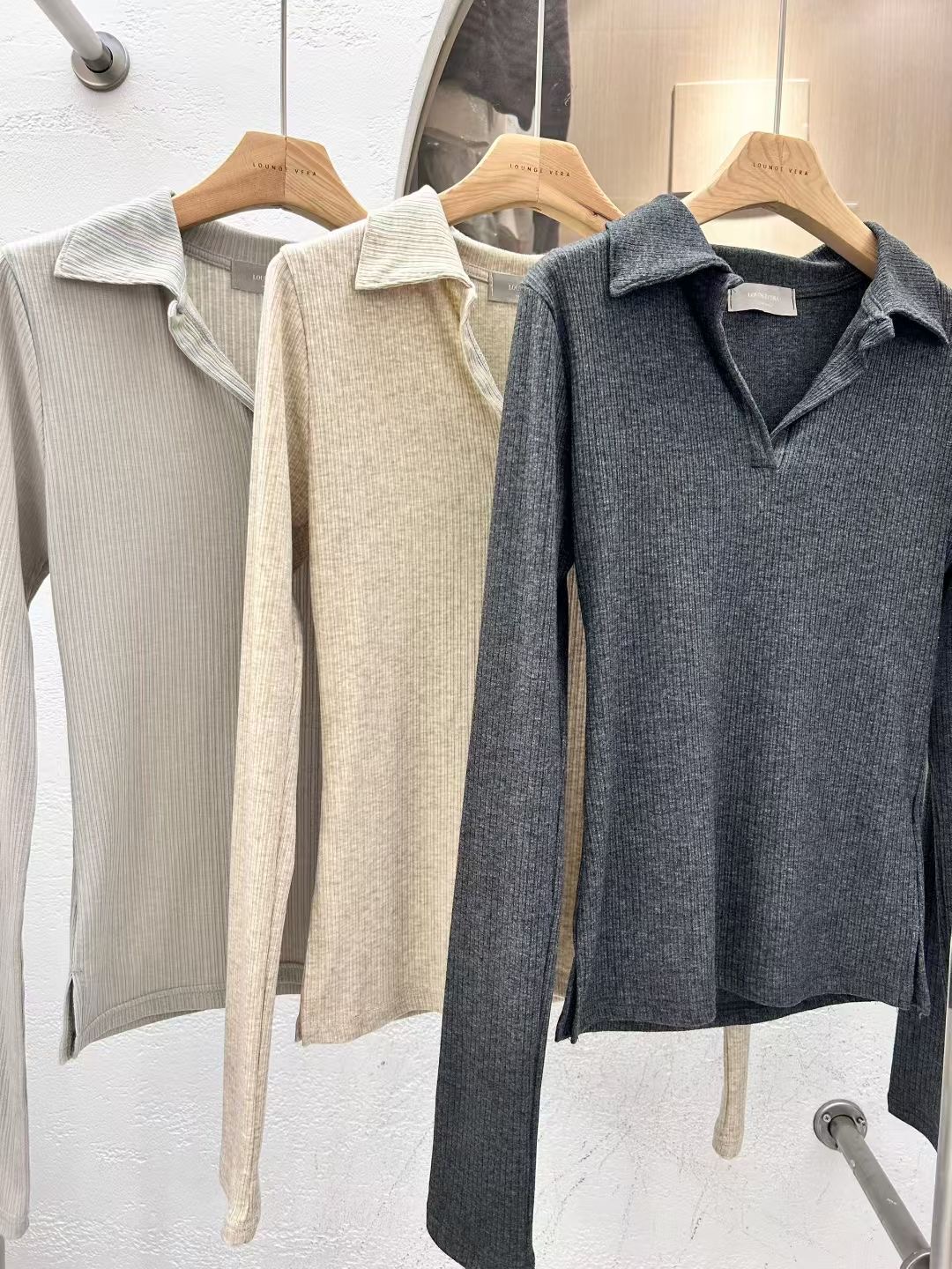 LOUNGE VERA韓國代購㊣女裝新品推薦熱賣時尚休閑25秋冬針織衫LOUNGE VERA-2件訂針織衫