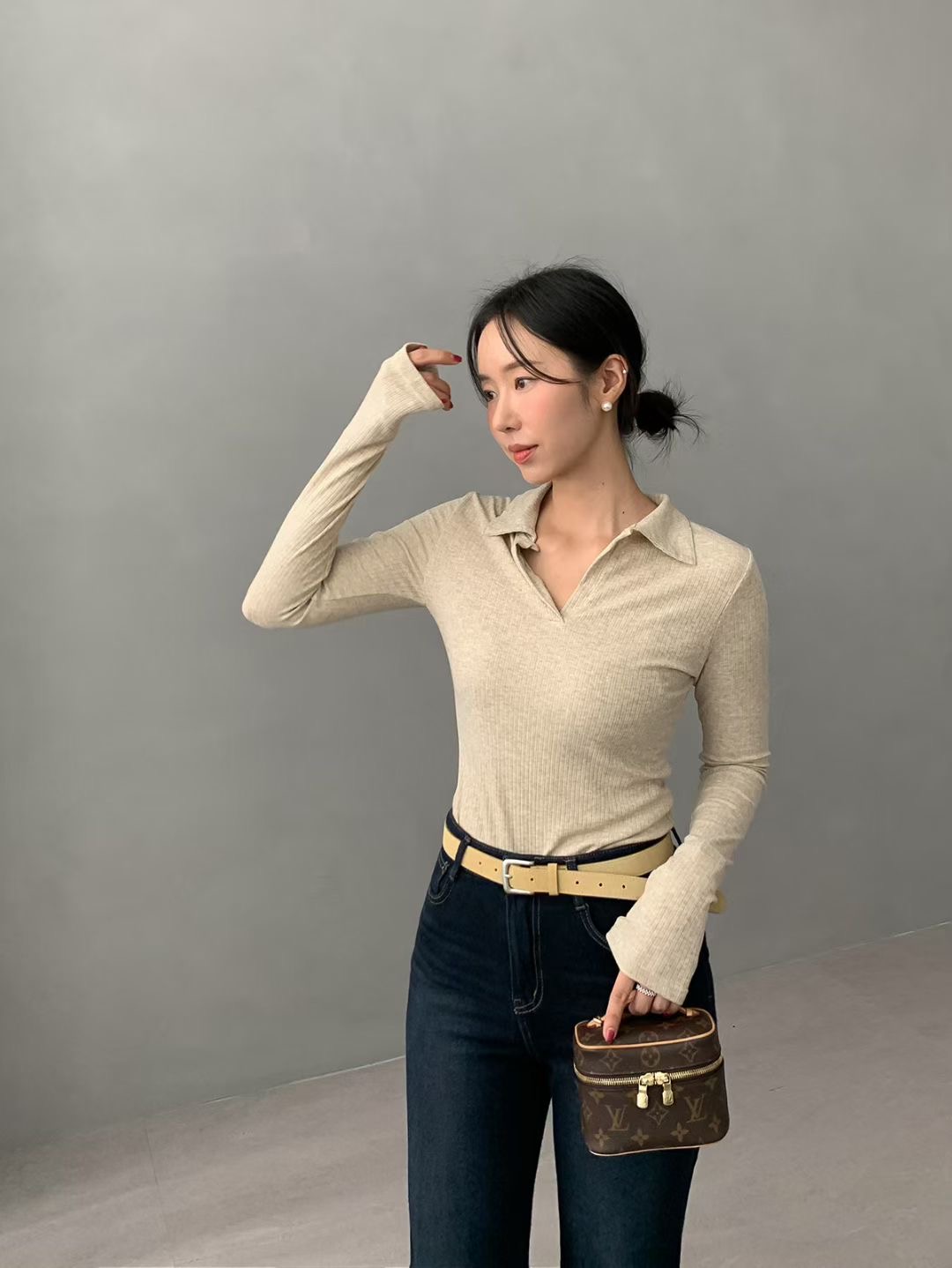 LOUNGE VERA韓國代購㊣女裝新品推薦熱賣時尚休閑25秋冬針織衫LOUNGE VERA-2件訂針織衫圖色2