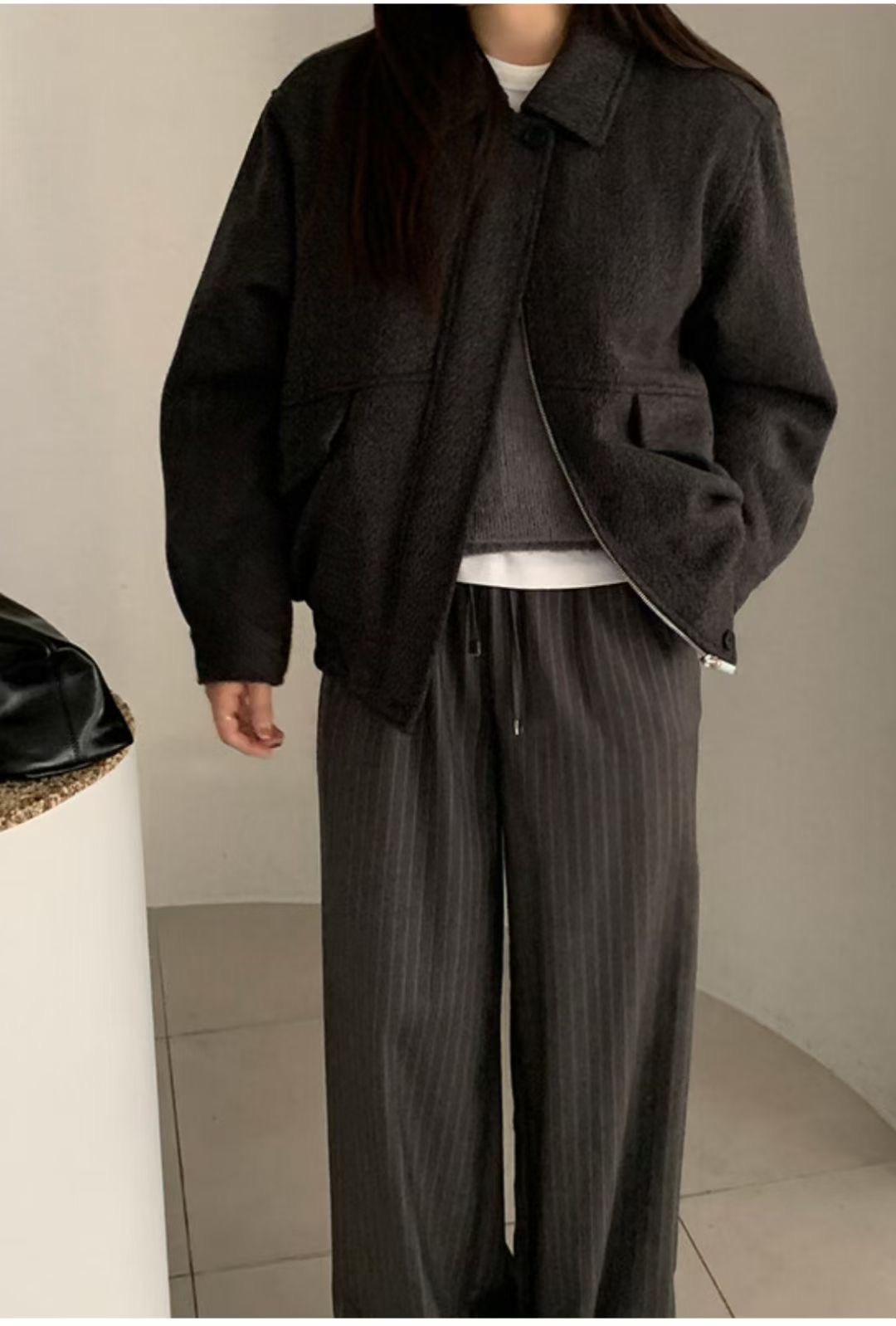 LOUNGE VERA韓國代購㊣女裝新款休閑真品25秋冬職業推薦夾克LOUNGE VERA-2件訂夾克圖色1