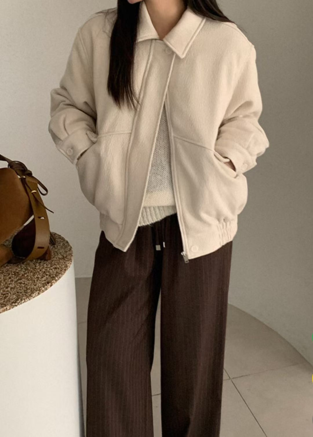 LOUNGE VERA韓國代購㊣女裝新款休閑真品25秋冬職業推薦夾克LOUNGE VERA-2件訂夾克圖色2