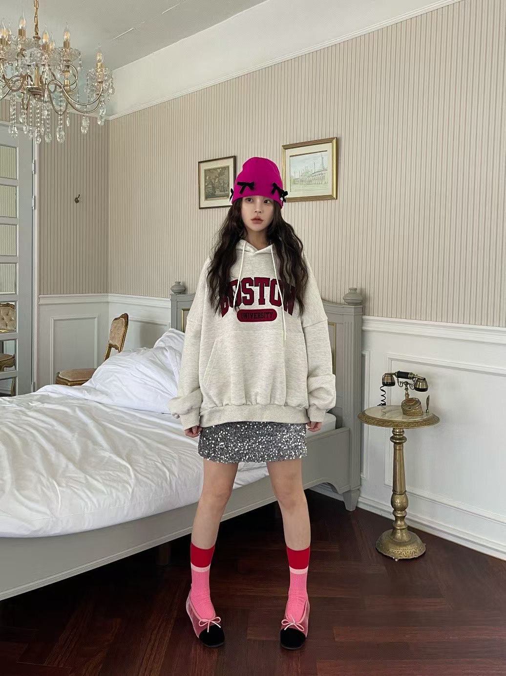 GISELE東大門㊣實拍女裝新款時尚人氣職業真品休閑25秋冬衛衣GISELE衛衣