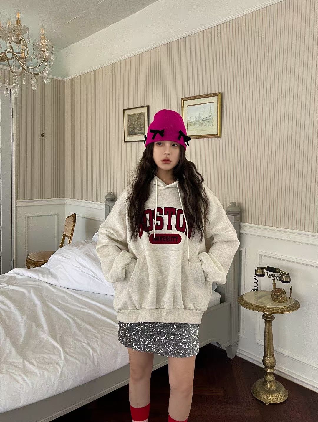 GISELE東大門㊣實拍女裝新款時尚人氣職業真品休閑25秋冬衛衣GISELE衛衣