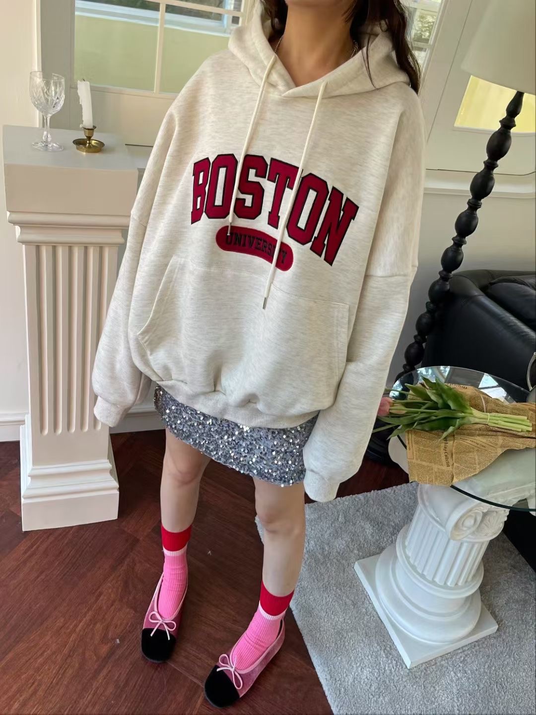 GISELE東大門㊣實拍女裝新款時尚人氣職業真品休閑25秋冬衛衣GISELE衛衣圖色1