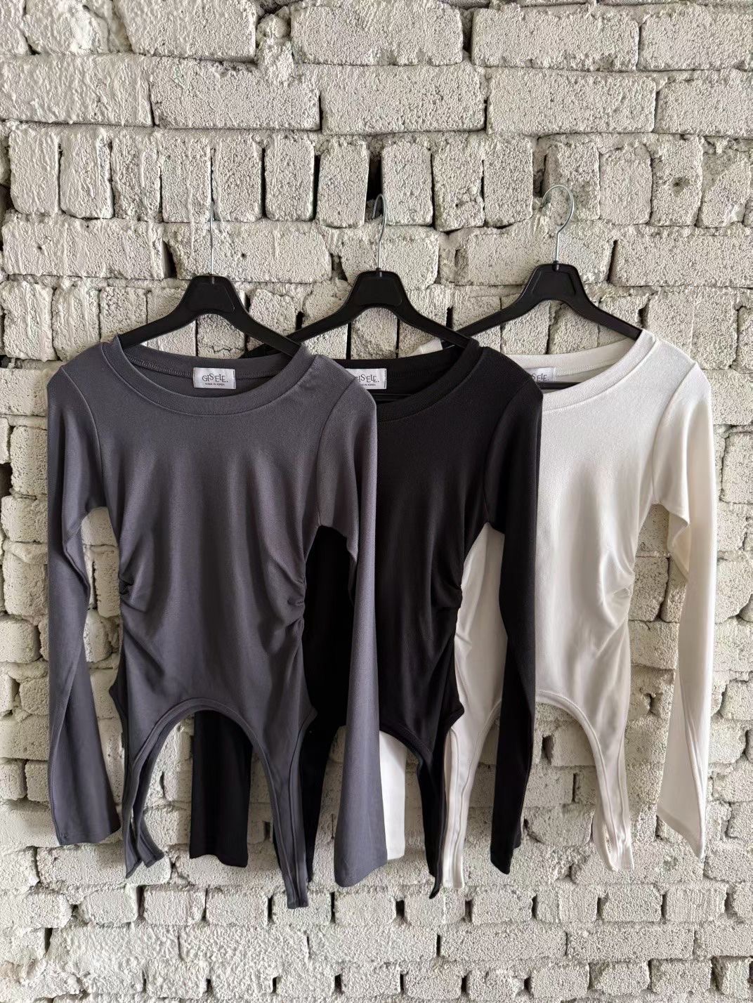 GISELE韓國代購㊣女士新款熱賣休閑時尚真品25秋冬人氣長袖T恤GISELE長袖T恤