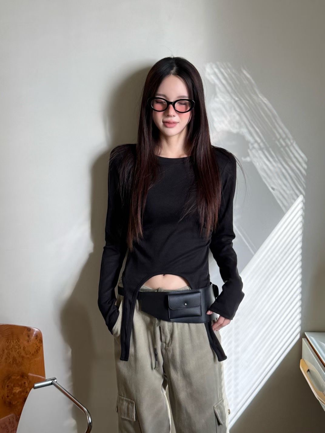 GISELE韓國代購㊣女士新款熱賣休閑時尚真品25秋冬人氣長袖T恤GISELE長袖T恤圖色3